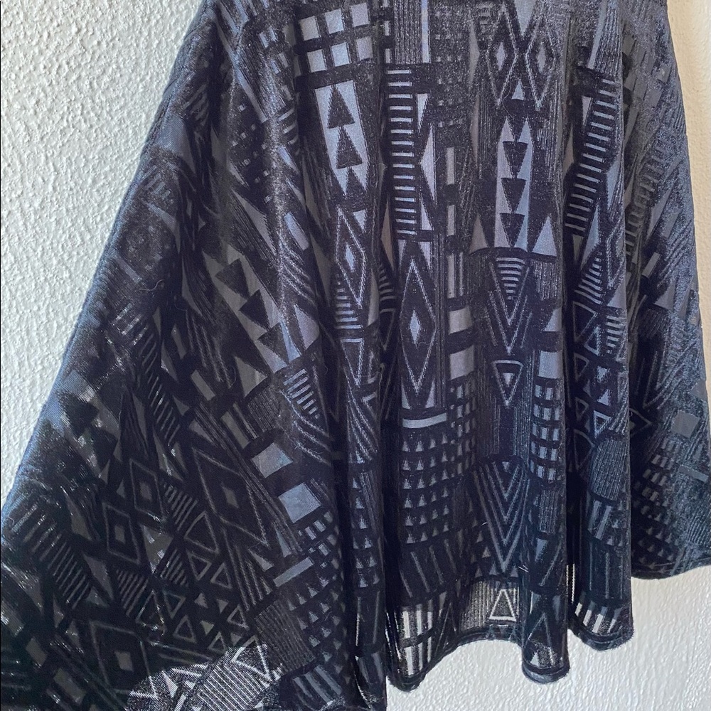 Esley  Deep V-Cut Geometric Embossed Velvet Dress